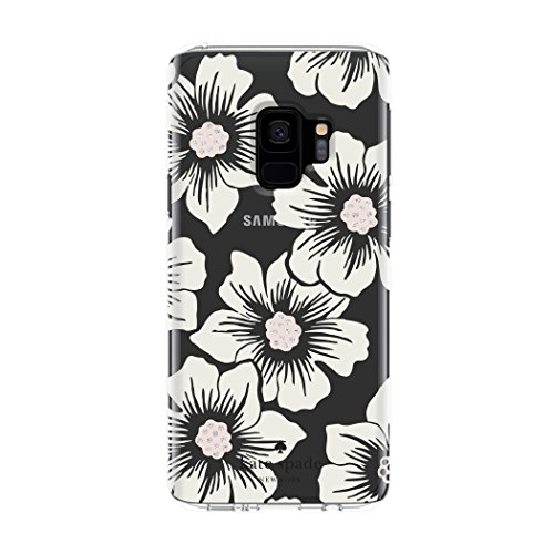 KATE SPADE NEW YORK PROTECTIVE HARDSHELL CASE FOR SAMSUNG GALAXY S9 - MULTI HOLLYHOCK FLORAL CLEAR / CREAM WITH STONES
