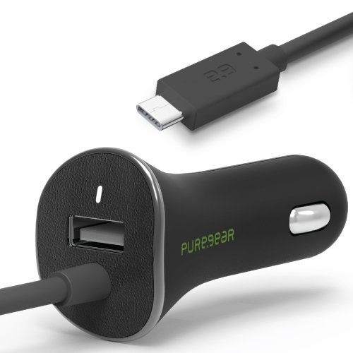 PURE GEAR 10874VRP USB-A TO USB-C CAR CHARGER (BLACK)