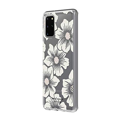 KATE SPADE NEW YORK PROTECTIVE HARDSHELL CASE (1-PC COMOLD) FOR SAMSUNG MEDIUM - HOLLYHOCK FLORAL CLEAR/CREAM WITH STONES