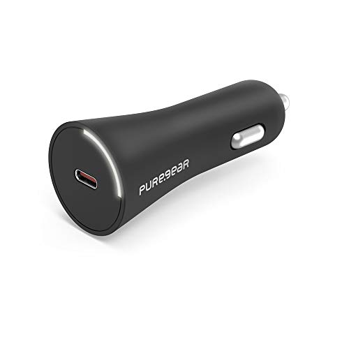 PUREGEAR USB C CAR CHARGER, 18W USB-C CAR ADAPTER, FAST POWER DELIVERY FOR IPHONE 12/11/11PRO/11PROMAX/XR/XS/MAX/X, GALAXY S21/S20/S10/S9/NOTE20, PIXEL 3A/3/XL, AND MORE WITH LIFE TIME REPLACEMENT