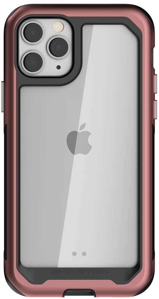 Ghostek ATOMIC slim Clear iPhone 11 Pro Cases for Women Pink Protective Bumper Covers Premium Shockproof Protection Wireless Charging Compatible Designed for 2019 Apple iPhone 11 Pro (5.8 Inch) (Pink)