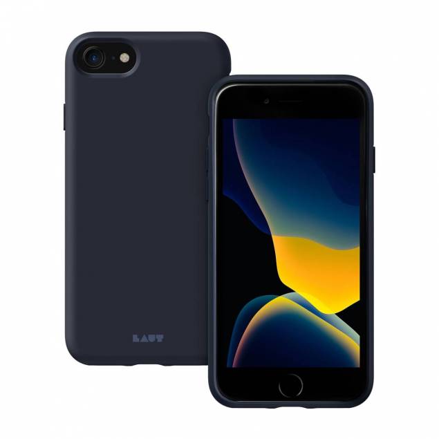 LAUT | HUEX PASTELS CASE FOR IPHONE SE 2020 / IPHONE 8/7/6 | REFRESHING PASTEL COLORS | EASY TO SNAP ON & OFF | QI WIRELESS CHARGER COMPATIBLE • NAVY
