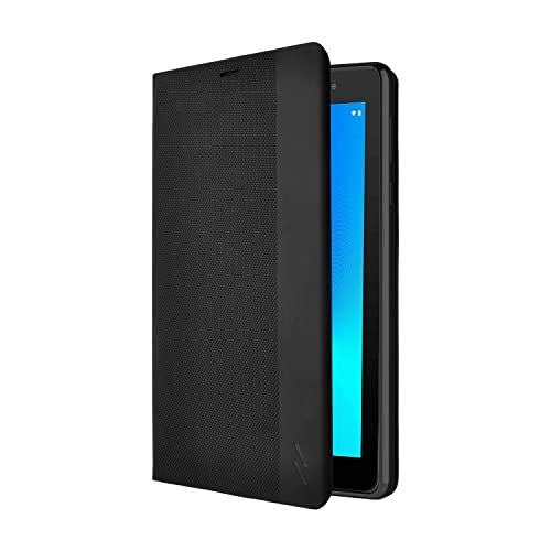 ZIZO WALLET SERIES FOR ALCATEL JOY TAB 2 CASE - CARD SLOT KICKSTAND VEGAN LEATHER - BLACK