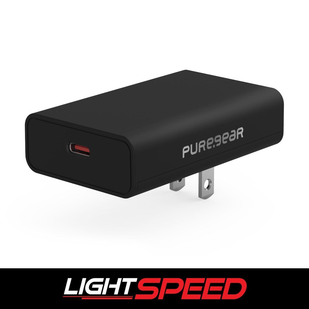 PREGEAR LIGHTSPEED - 18W SINGLE USB-C PD WALL CHARGER - BLACK