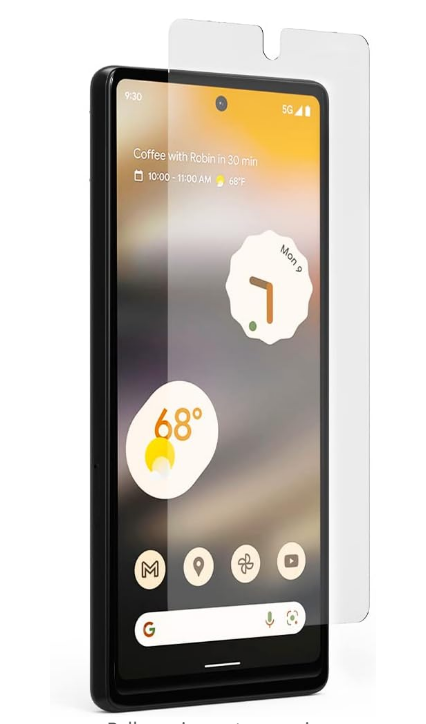 PUREGEAR GOOGLE PIXEL 6A STEEL 360 ANTIMICROBIAL TEMPERED GLASS SCREEN PROTECTOR WITH PERFECT ALIGNMENT TRAY