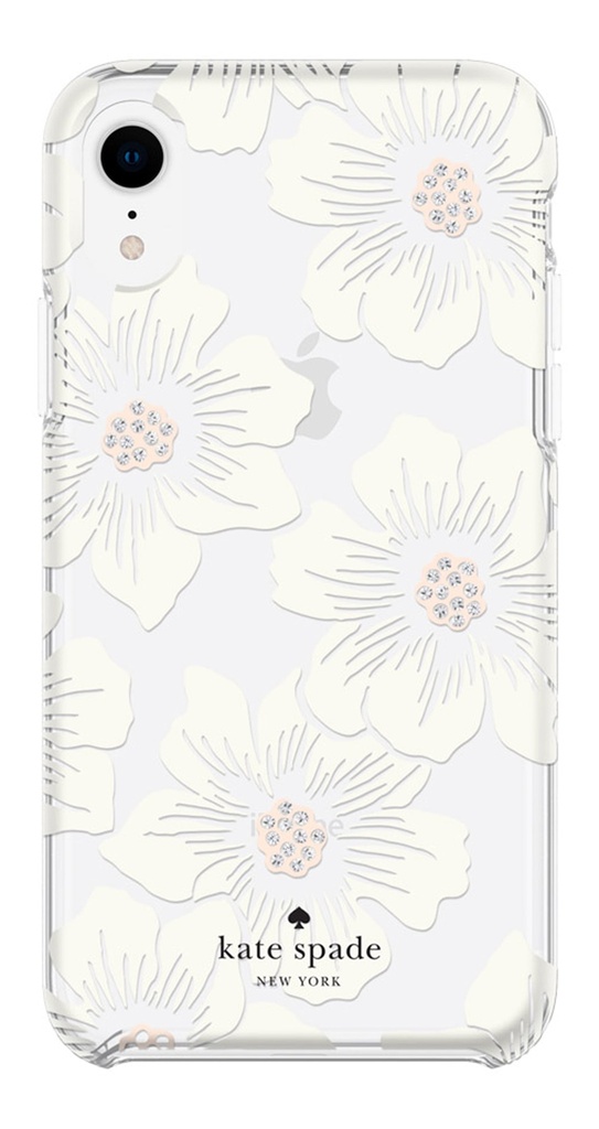 KATE SPADE WHITE/PINK/ CLEAR FLORAL CASE IPHONE XR CASE
