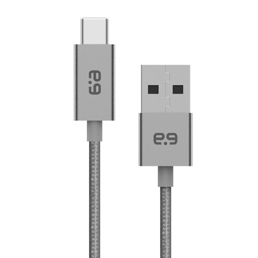 PUREGEAR - BRAIDED USB-A TO USB-C CABLE - SPACE GRAY (10 FT)