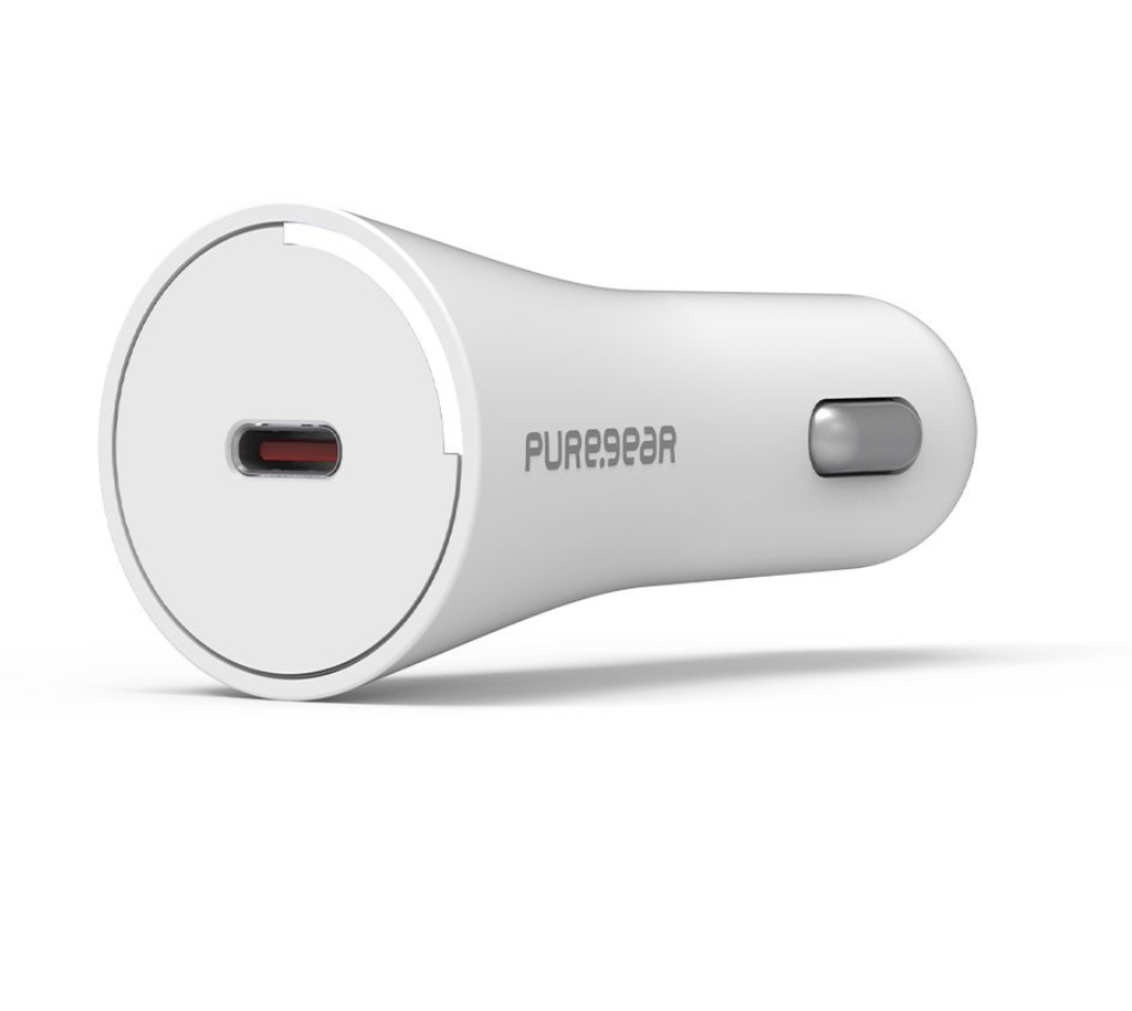 PURE GEAR LIGHTSPEED - 25W SINGLE USB-C CAR CHARGER WHITE