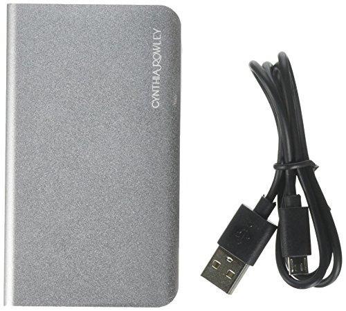 CYNTHIA ROWLEY PORTABLE EXTERNAL BATTERY PACK FOR UNIVERSAL/SMARTPHONES - SILVER