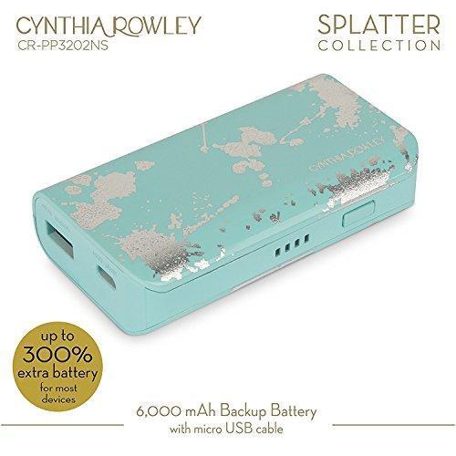 CYNTHIA ROWLEY PORTABLE EXTERNAL BATTERY PACK FOR UNIVERSAL/SMARTPHONES - BLUE